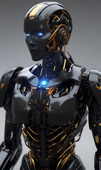 A human-shaped robot, a robot with artificial intelligence