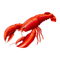 A Red Lobster With Claws, Lobster Icon, Lobster, Lobster Cartoon