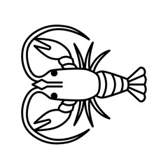A Lobster drawing With Claws, Lobster Icon, Lobster, Lobster Cartoon