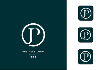 JP, PJ, J, P, Abstract Letters Logo Monogram