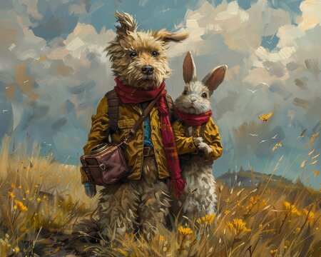 Dog Rabbit, inseparable companions on countless adventures