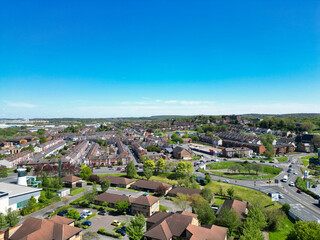 High Angle View of Central Rotherham City of England United Kingdom. April 4th, 2024