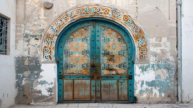 A traditional door in the Medina of Tunis the medina 