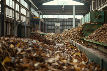 Organic waste processing in a sustainable facility