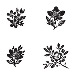 Fototapeta premium Alomnda flower tropical vector design1