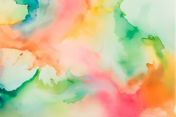 Abstract watercolor wash background with a blend of vibrant colors