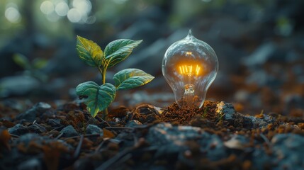 The bulb concept is an environmentally friendly idea that encourages the use of renewable, sustainable energy sources.