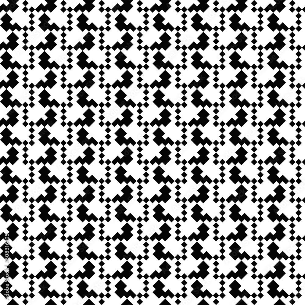 Poster seamless diagonal pixel mosaic pattern background - repeating abstract vector graphic