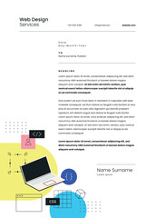 Web design letterhead template