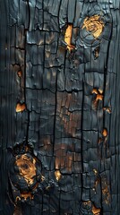 Summer Fire Devouring Textured Surface of Timber Log