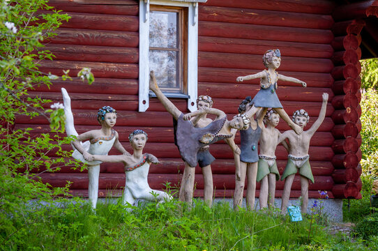 Parikkala, Finland. Sculptures by artist Veijo Ronkkonen. The park Patsaspuisto has more than 500 statues created by one person over 50 years. An unusual, interesting and creepy place.