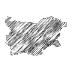 Bulgaria thread map line vector illustration