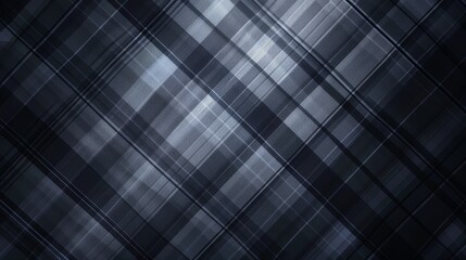 Diagonal striped pattern in black and grey, showcasing a modern plaid pattern.