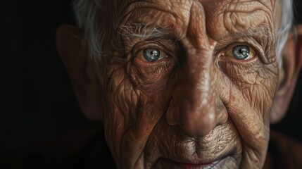 Portrait of senior man hyper realistic 