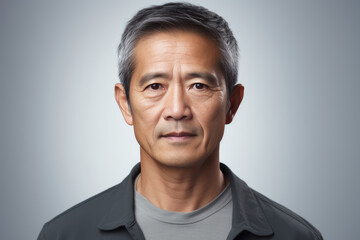 Obraz premium Portrait of a mature asian man with a smile