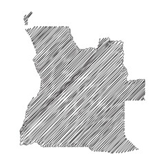 Angola thread map line vector illustration