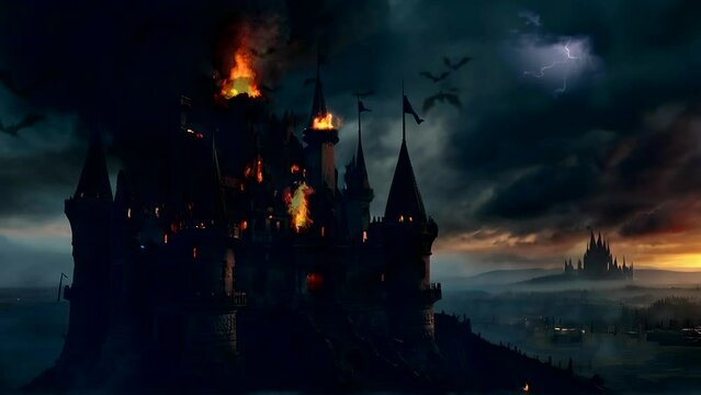 the castle is on fire 4k