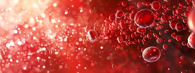 cells of blood, plasma, lymphocytes, leukocytes, erythrocytes, health concept banner, medical wallpapers, world donor day, microscope view