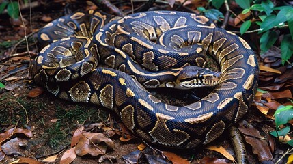 Burmese Python - A Dangerous Constrictor Found in Asia's Fauna of Bangladesh, Bhutan, Burma