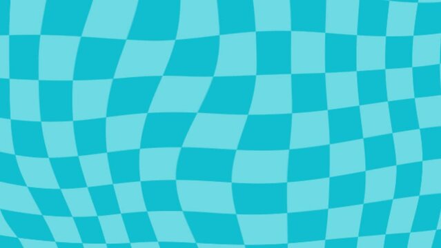 blue checkered distorted