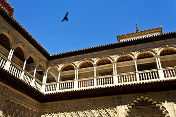 Balcony in Seville Alcazar, Spain