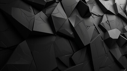 Abstract 3d rendering of polygonal black background. Futuristic polygonal design..jpeg