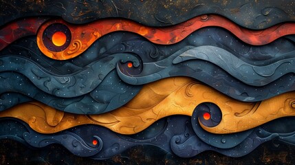 Abstract 3d rendering of wavy pattern. Futuristic background design..jpeg