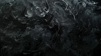 Abstract black and white smoke on a black background. Copy space..jpeg