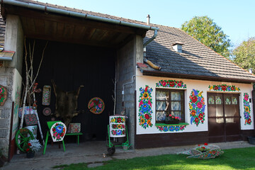 Zalipie, Poland. Open air museum and ethnographic park of folk architecture and colorfoul paintings...