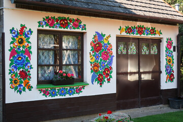 Zalipie, Poland. Open air museum and ethnographic park of folk architecture and colorfoul paintings...