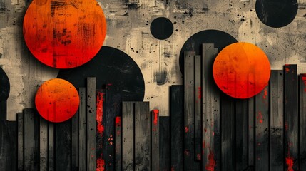 abstract grunge background with black and red circles and geometric pattern.jpeg
