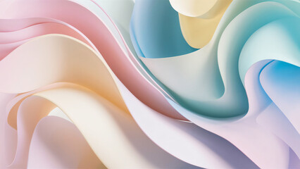 Light abstract: Swirling yellows, blues, and pinks create a calming, serene scene.