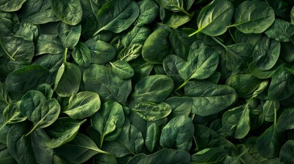 Obraz premium Fresh Organic Spinach Leaves Texture.