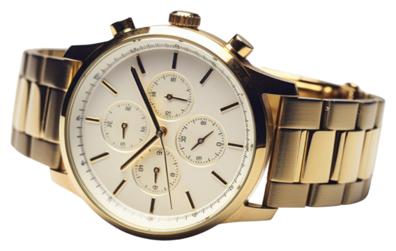 PNG Gold Wrist Watch wristwatch clockworks accuracy.