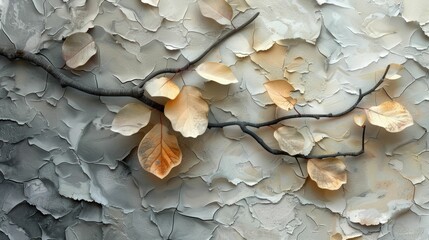 Fallen leaves on the wall. Autumn background. Fall concept..jpeg