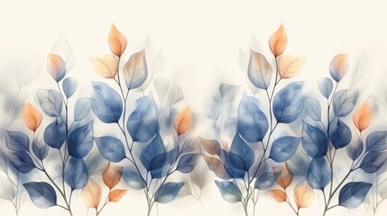 Line art of foliage in elegant style. Abstract art of plant leaves with abstract shape. Modern illustration suitable for print, cover, wallpaper, and natural wall art.