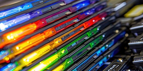 photo of colorful cassette tapes 