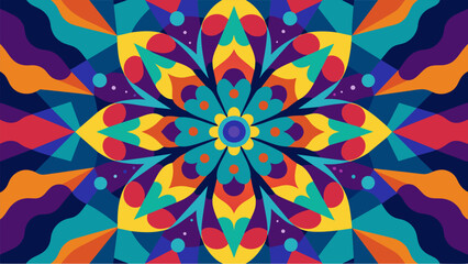A kaleidoscope with constantly shifting patterns and colors mirroring the everchanging moods of bipolar disorder.. Vector illustration