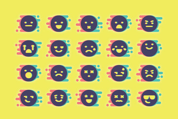 Glitch emojis collections