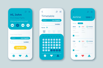 Travel booking app interface