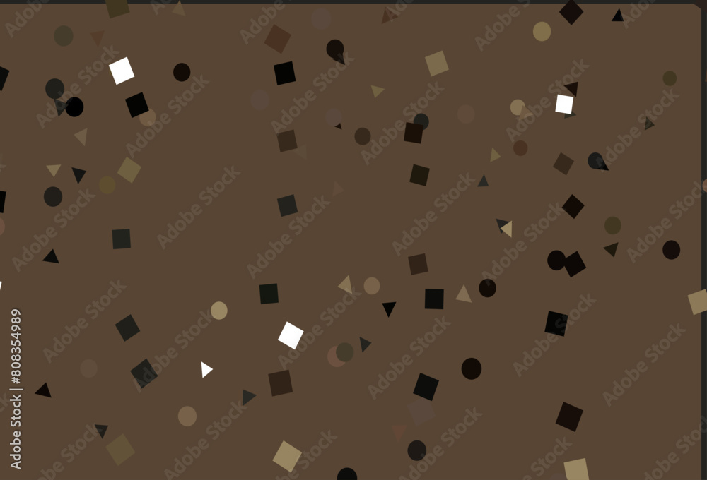 Poster light black vector pattern in polygonal style with circles.