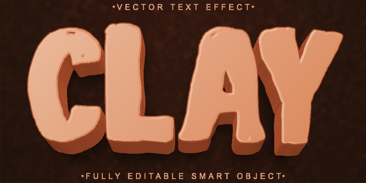 Cartoon Clay Vector Fully Editable Smart Object Text Effect