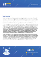 Gradient abstract technology letterhead