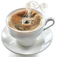 The Aroma Of Freshly Brewed Coffee Fills The Air, Promising Warmth And Comfort, Illustrations Images