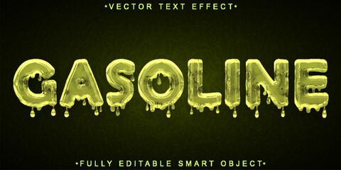 Dripping Gasoline Vector Fully Editable Smart Object Text Effect © HUMA