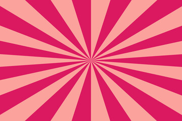 Pink Sun rays Retro vintage style background, Sunburst Pattern Background. Rays. Summer Banner illustration