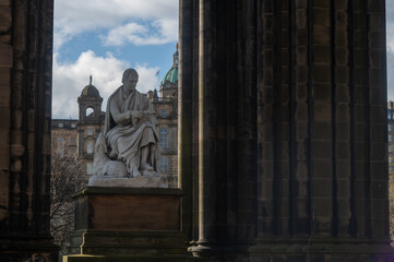 Scott Monument sculpture in Edinburgh, Scotland