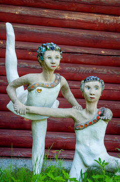 Parikkala, Finland. Sculptures by artist Veijo Ronkkonen. The park Patsaspuisto has more than 500 statues created by one person over 50 years. An unusual, interesting and creepy place.