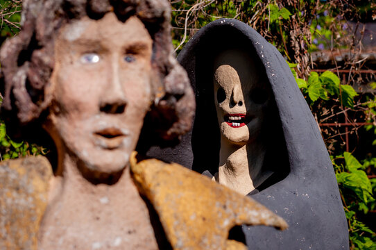 Parikkala, Finland. Sculptures by artist Veijo Ronkkonen. The park Patsaspuisto has more than 500 statues created by one person over 50 years. An unusual, interesting and creepy place.