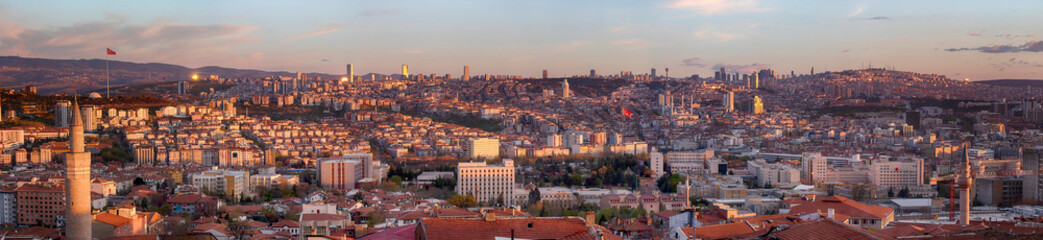 Ankara panoramic photo. Ankara landscape beautiful sunset. Best touristic destination of Ankara...